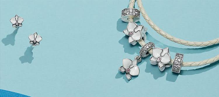 pandora charm orchidea pandora charm orchidea